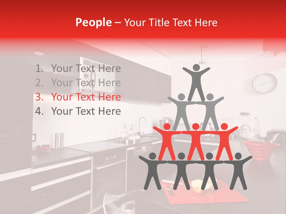 Furniture White Clock PowerPoint Template