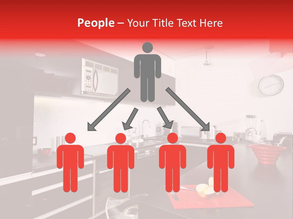 Furniture White Clock PowerPoint Template