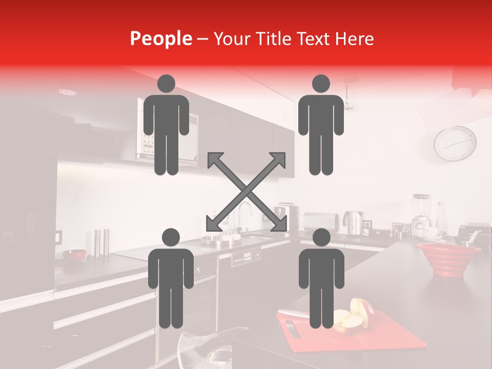 Furniture White Clock PowerPoint Template