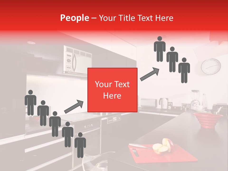 Furniture White Clock PowerPoint Template