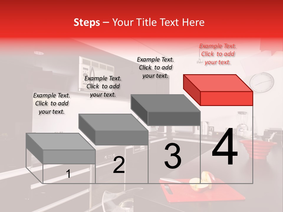 Furniture White Clock PowerPoint Template