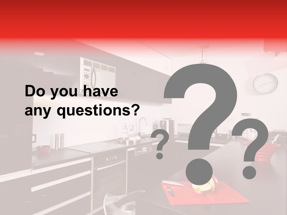 Furniture White Clock PowerPoint Template