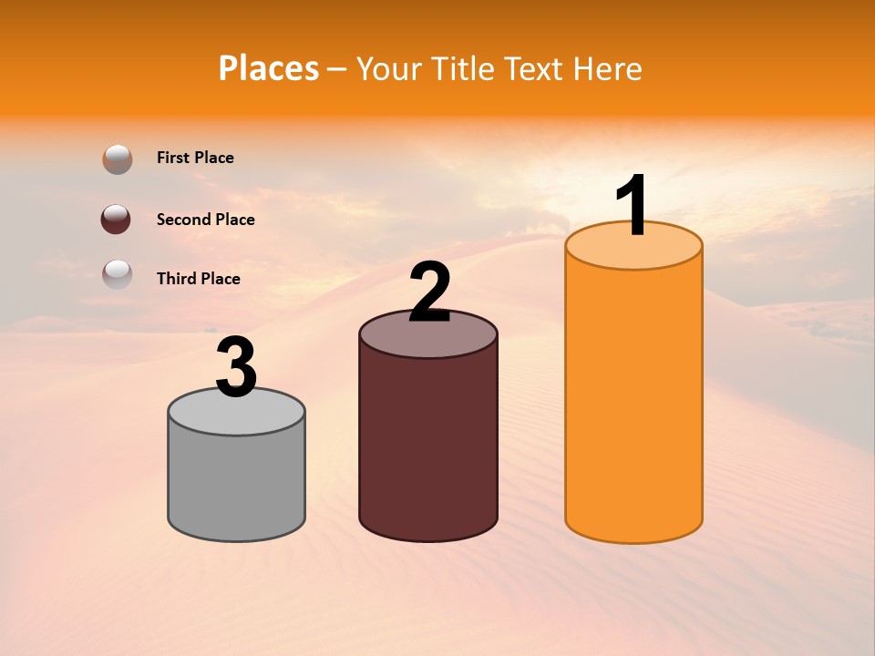Dune Tourism Orange PowerPoint Template