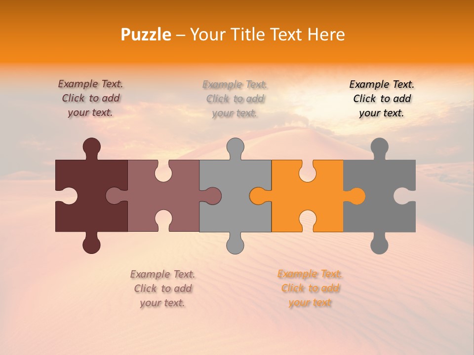 Dune Tourism Orange PowerPoint Template