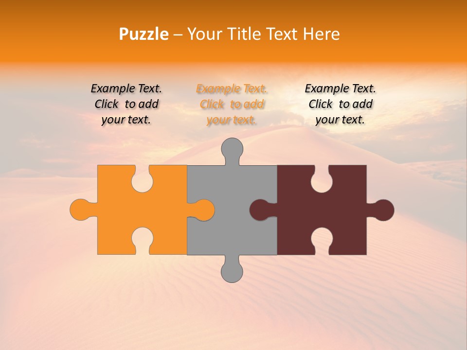Dune Tourism Orange PowerPoint Template