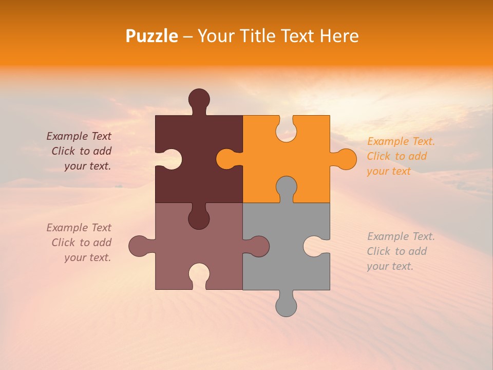 Dune Tourism Orange PowerPoint Template