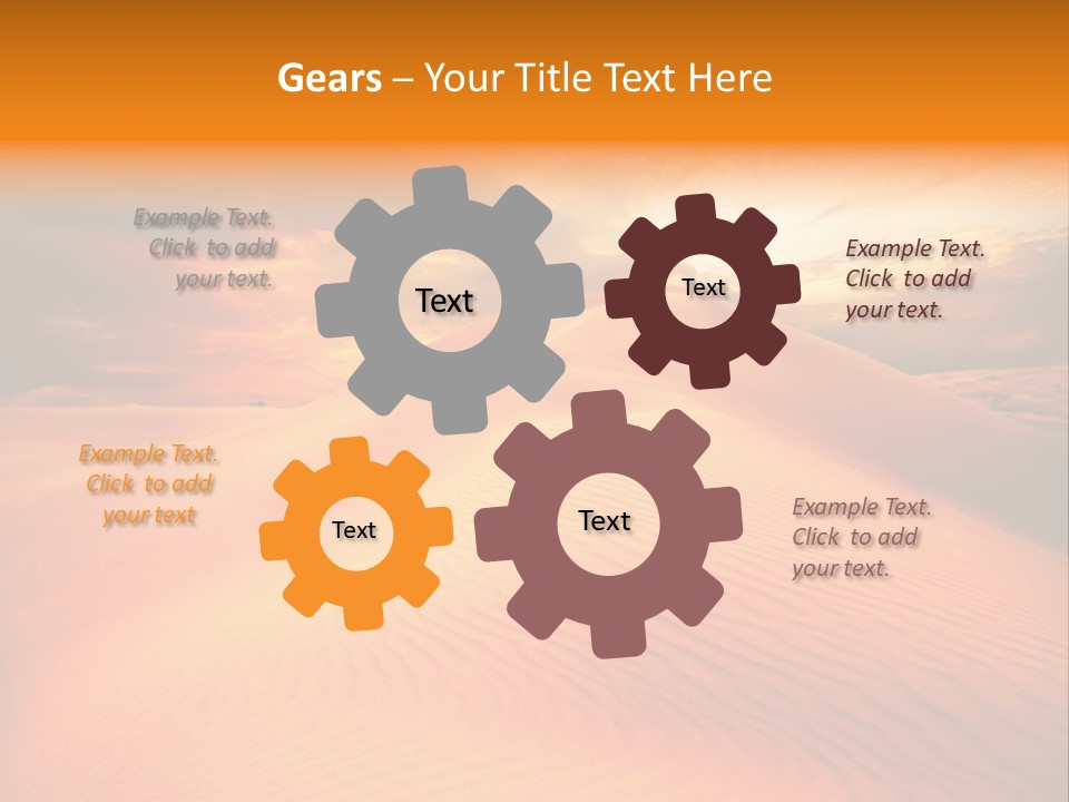 Dune Tourism Orange PowerPoint Template