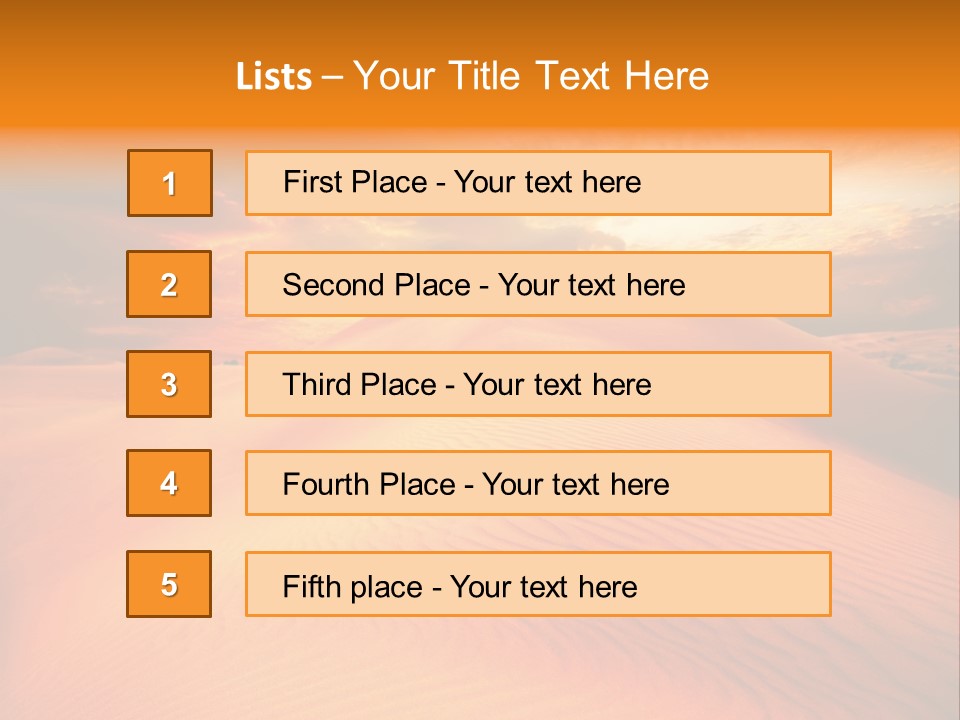 Dune Tourism Orange PowerPoint Template