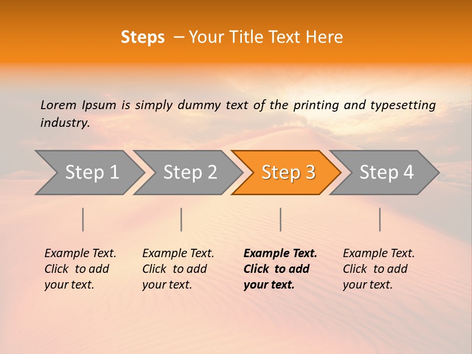Dune Tourism Orange PowerPoint Template