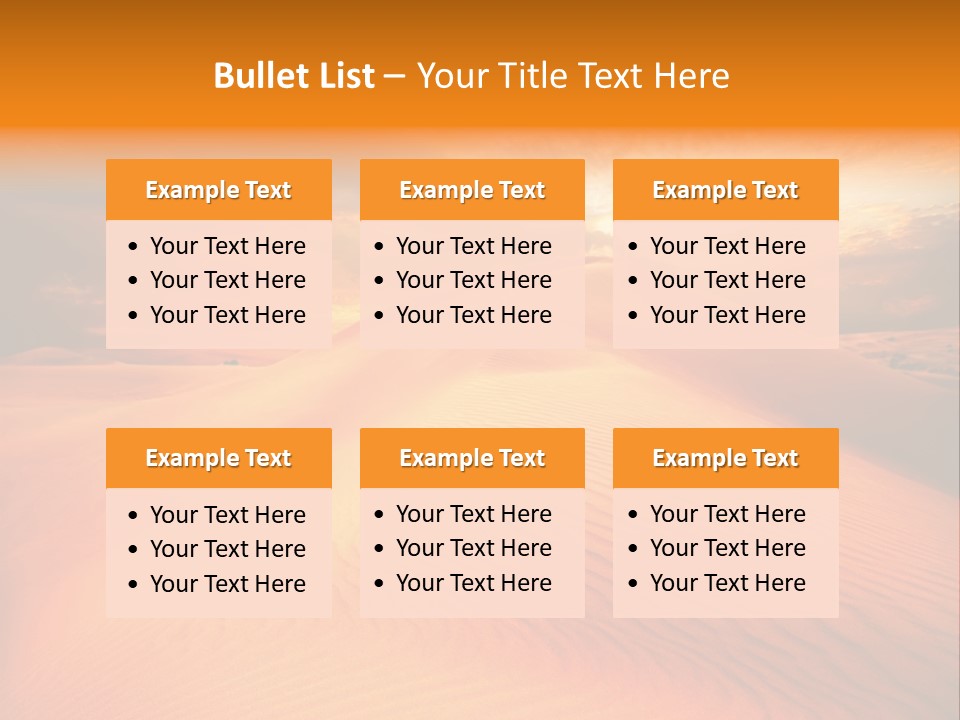 Dune Tourism Orange PowerPoint Template