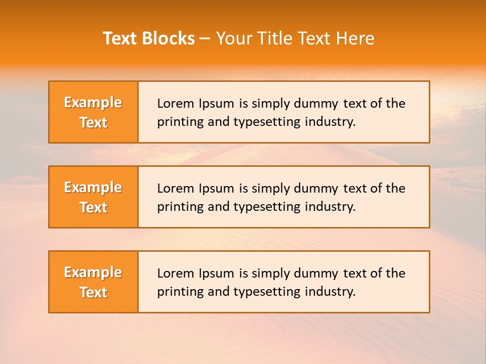 Dune Tourism Orange PowerPoint Template