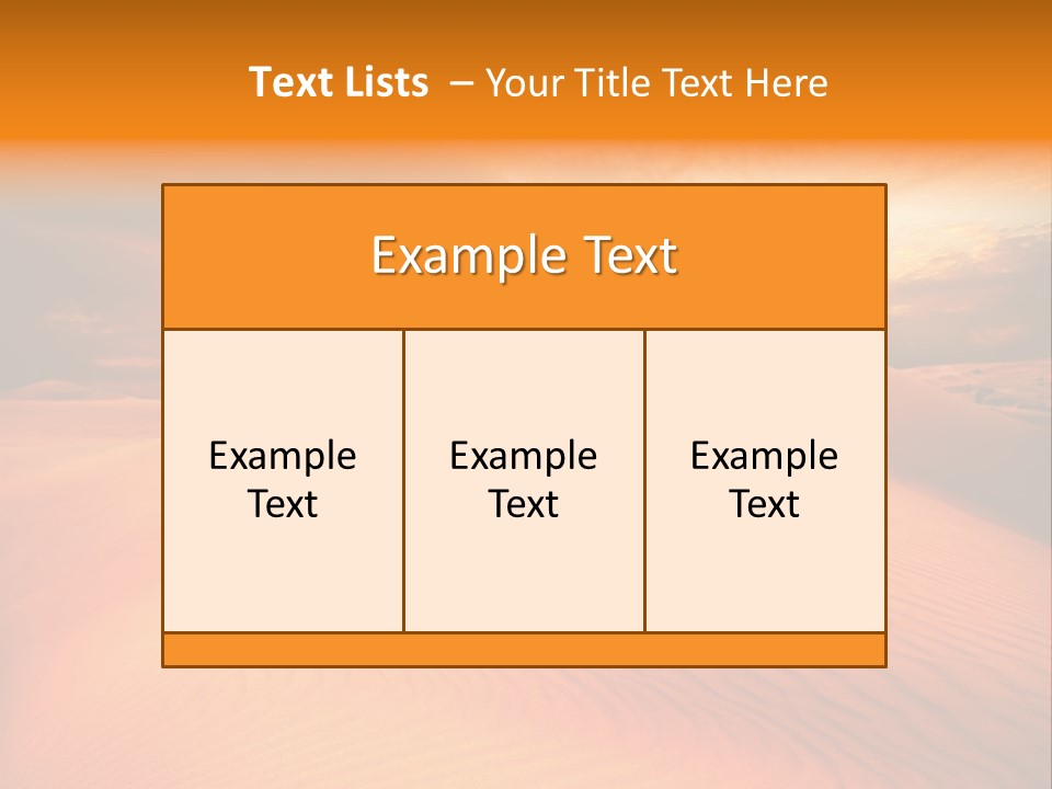 Dune Tourism Orange PowerPoint Template