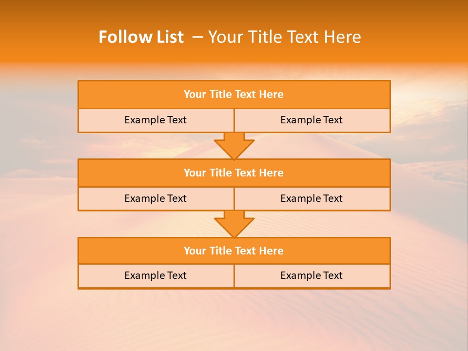 Dune Tourism Orange PowerPoint Template