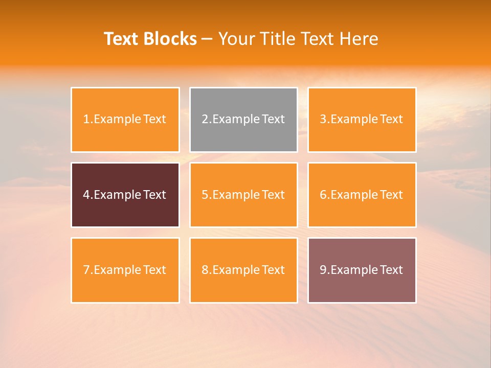Dune Tourism Orange PowerPoint Template