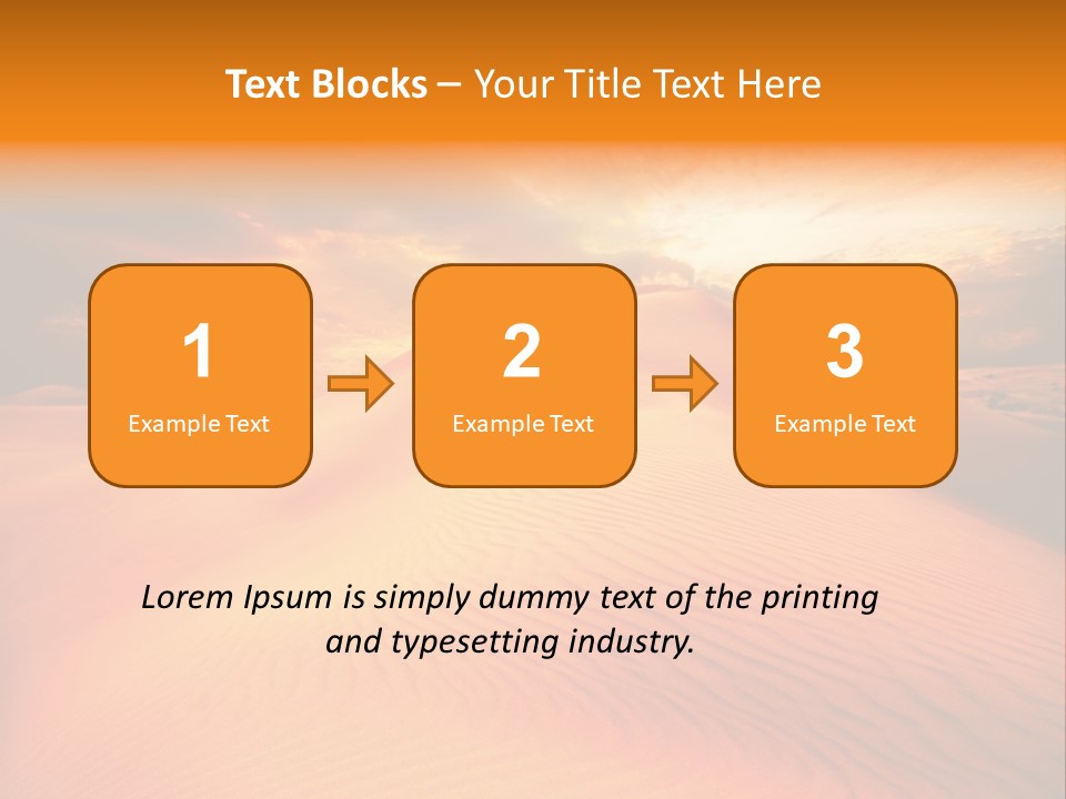 Dune Tourism Orange PowerPoint Template