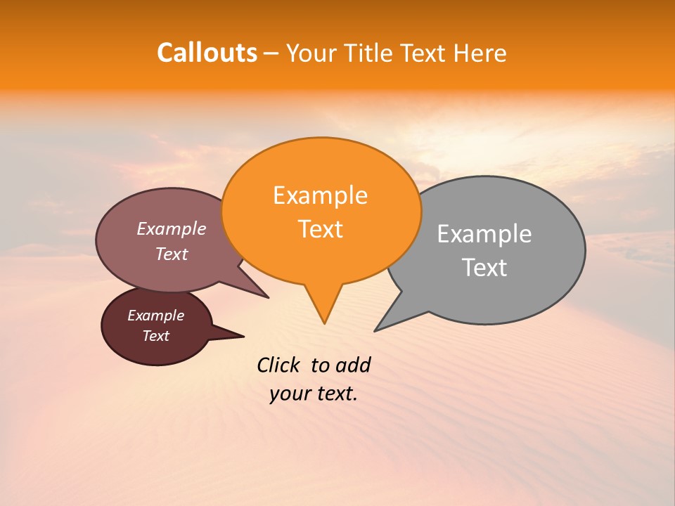 Dune Tourism Orange PowerPoint Template