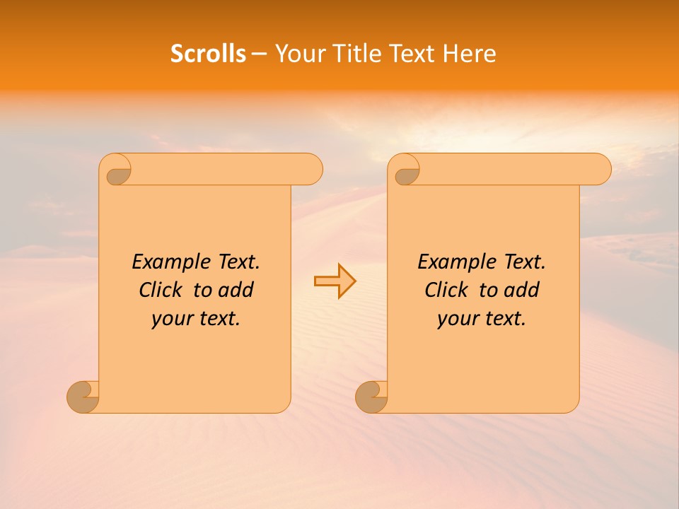 Dune Tourism Orange PowerPoint Template