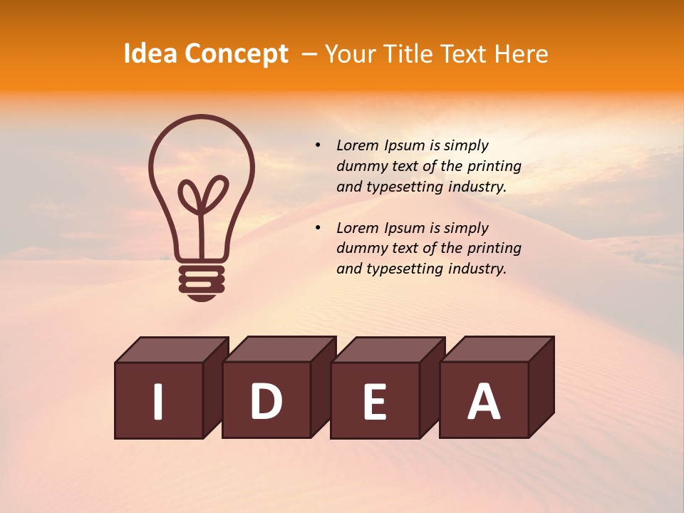 Dune Tourism Orange PowerPoint Template