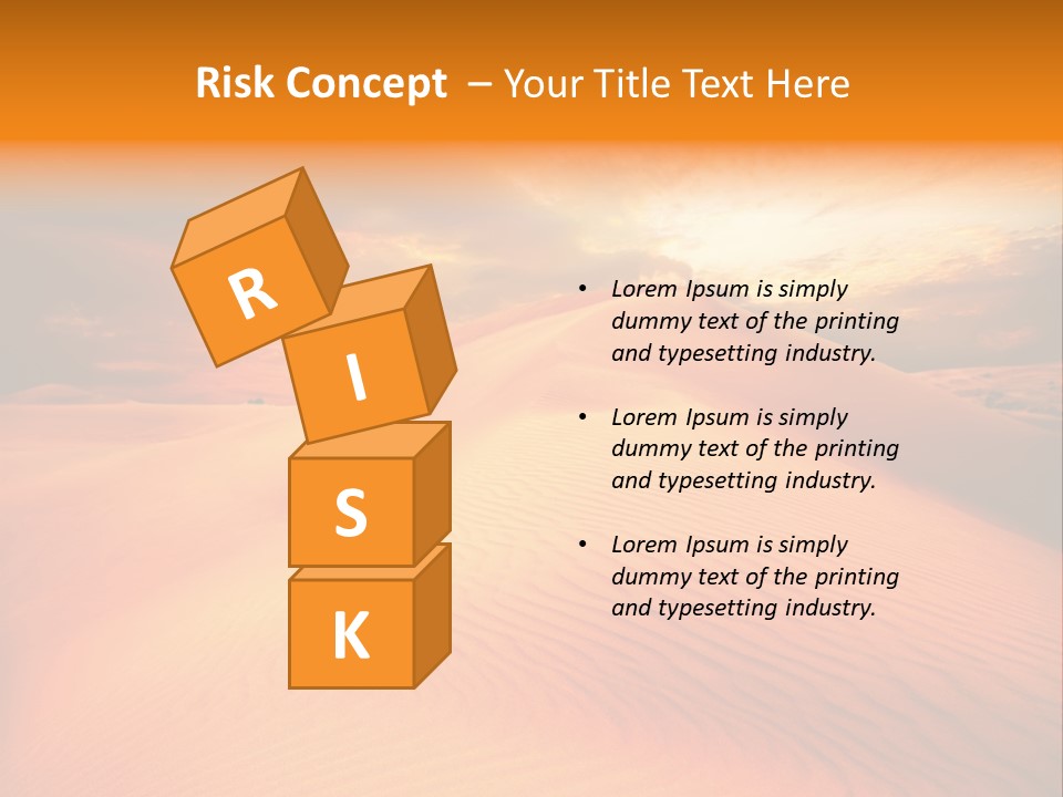 Dune Tourism Orange PowerPoint Template