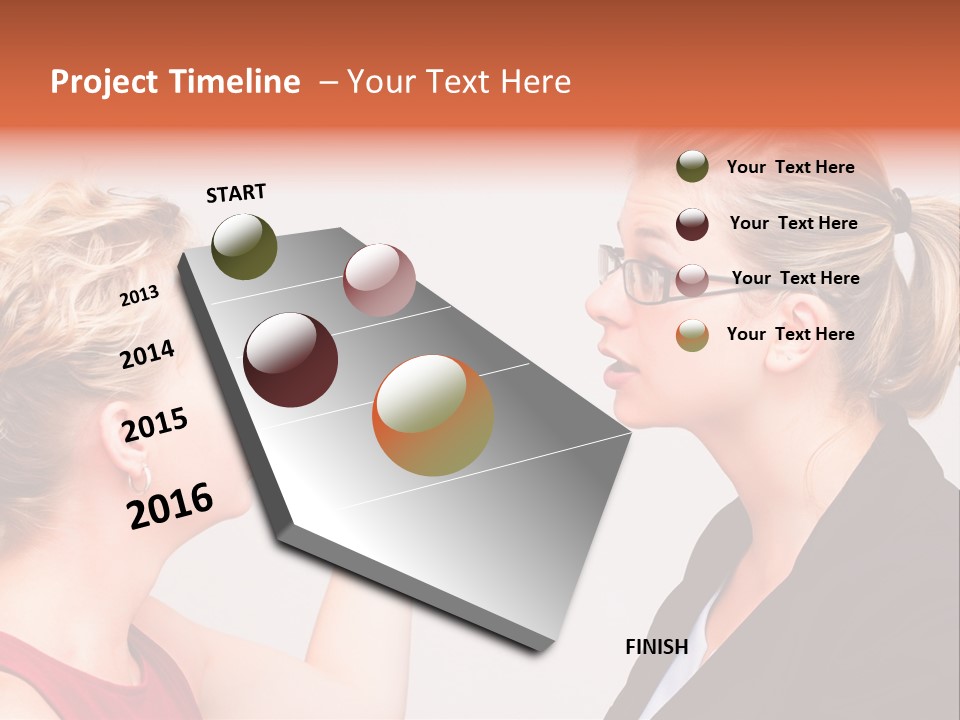 Secretary Arguing Workplace PowerPoint Template