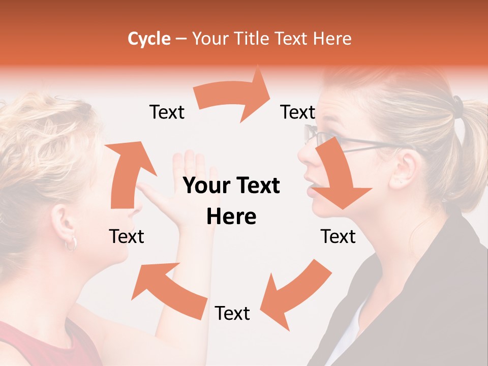 Secretary Arguing Workplace PowerPoint Template
