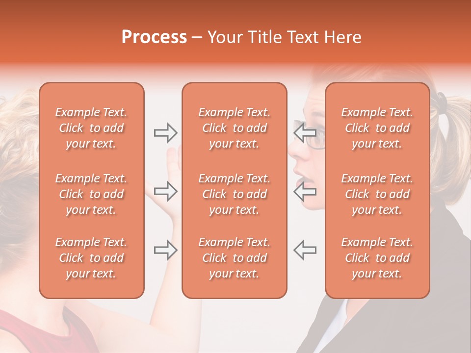 Secretary Arguing Workplace PowerPoint Template