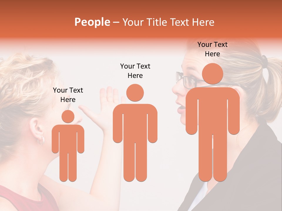 Secretary Arguing Workplace PowerPoint Template