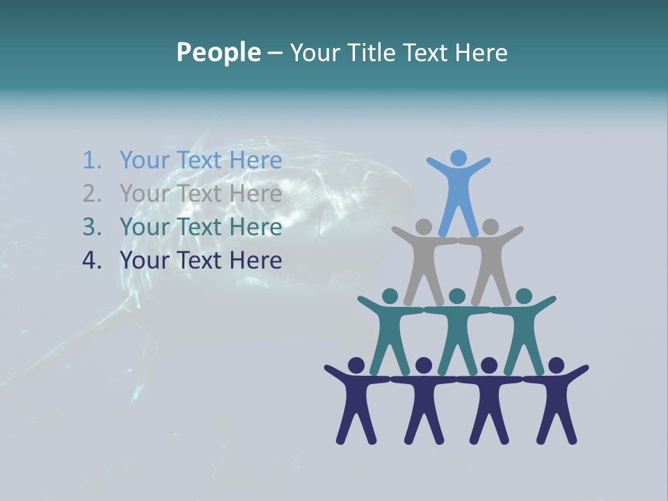 Shark Man Eater Menacing PowerPoint Template