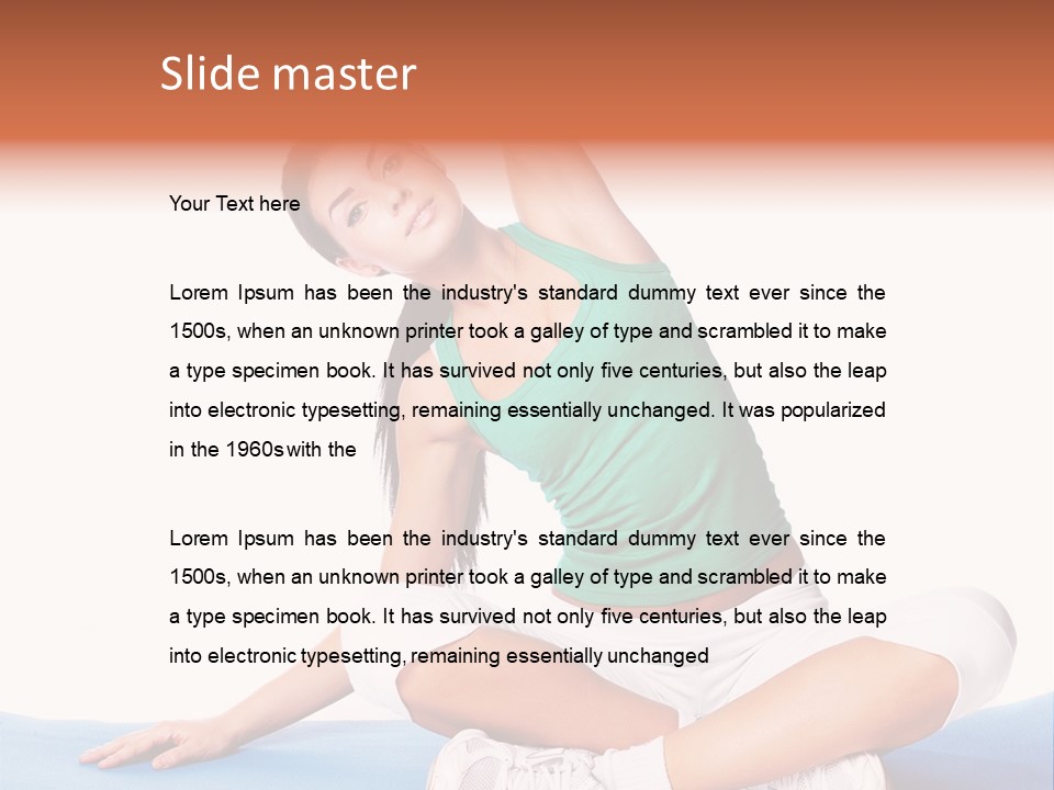 Train Slim Girl PowerPoint Template