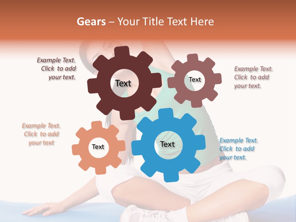 Train Slim Girl PowerPoint Template