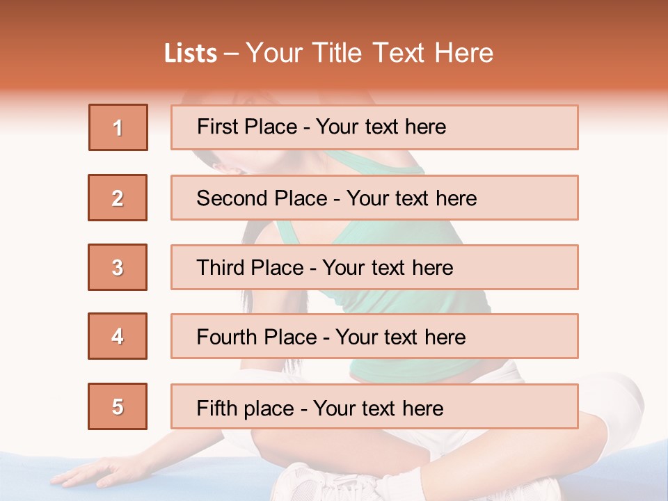 Train Slim Girl PowerPoint Template