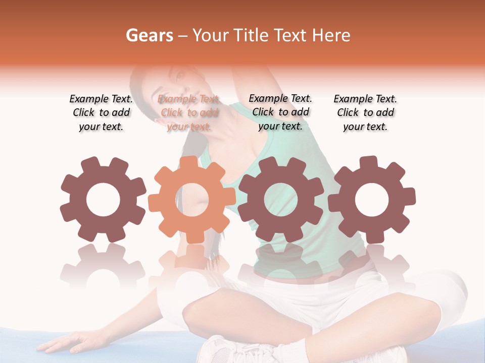 Train Slim Girl PowerPoint Template