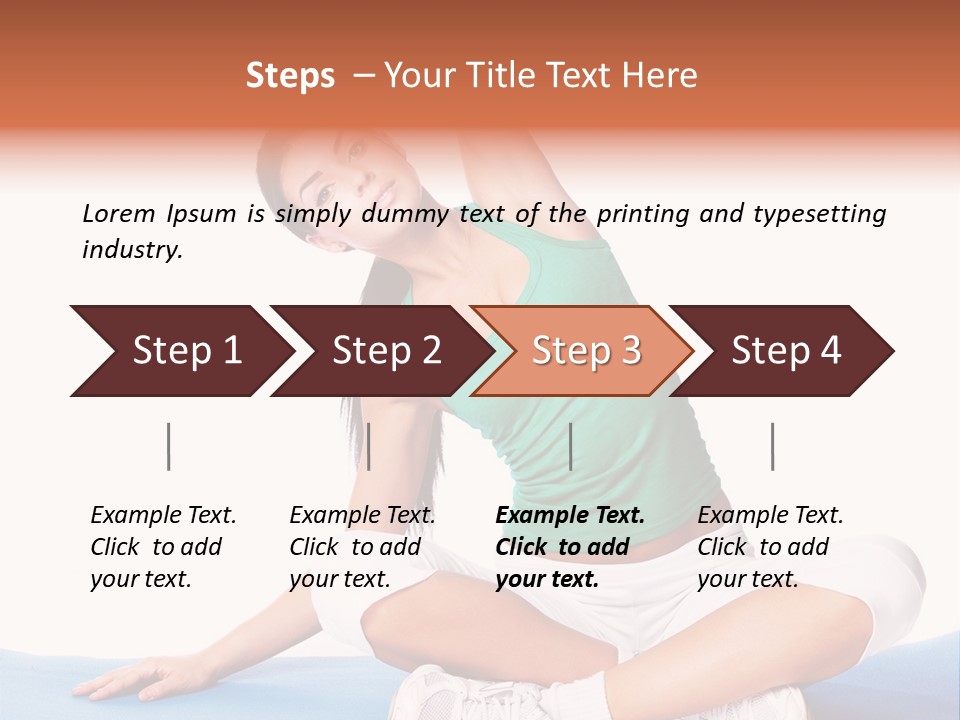 Train Slim Girl PowerPoint Template