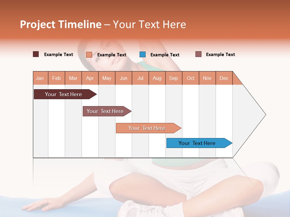 Train Slim Girl PowerPoint Template