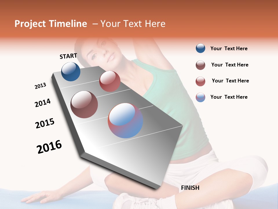 Train Slim Girl PowerPoint Template