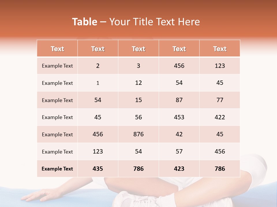 Train Slim Girl PowerPoint Template