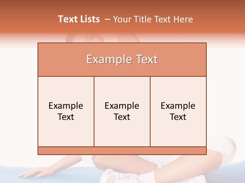 Train Slim Girl PowerPoint Template