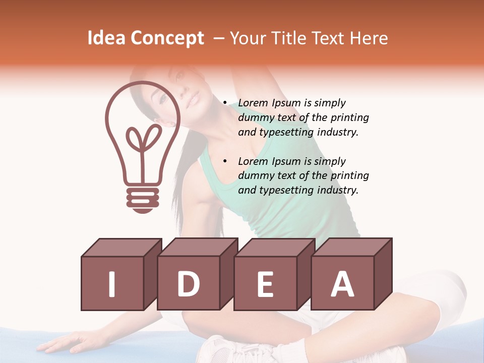 Train Slim Girl PowerPoint Template