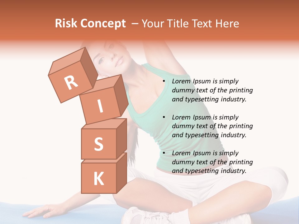 Train Slim Girl PowerPoint Template