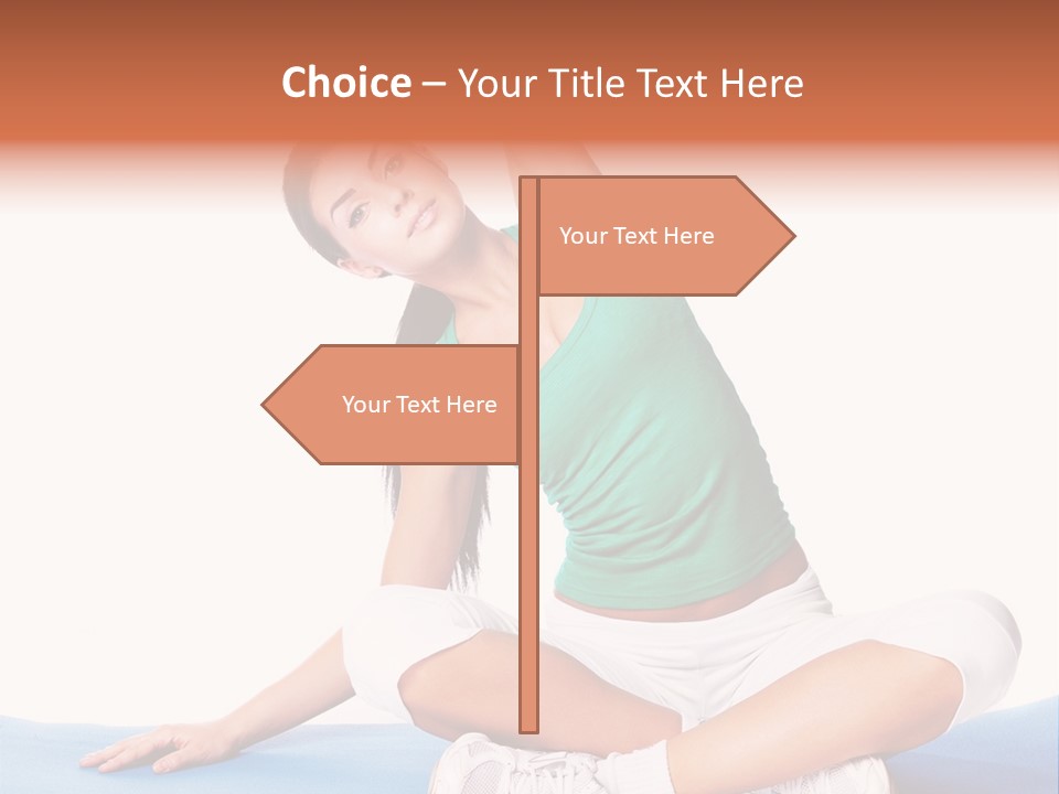 Train Slim Girl PowerPoint Template