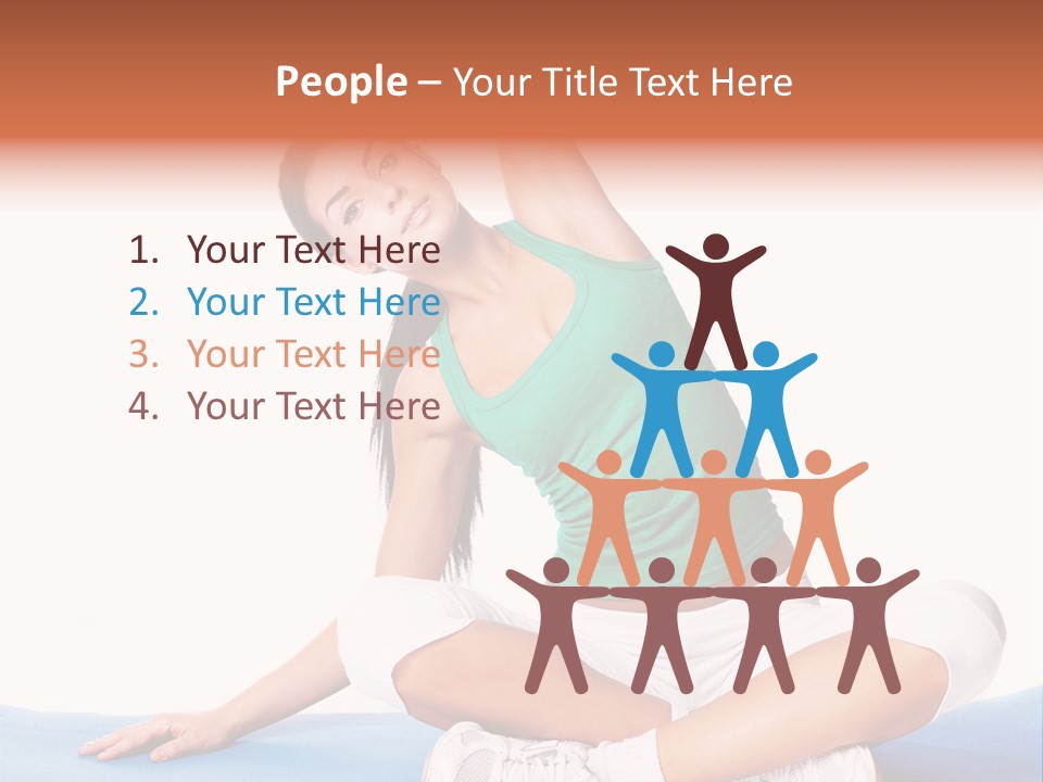 Train Slim Girl PowerPoint Template