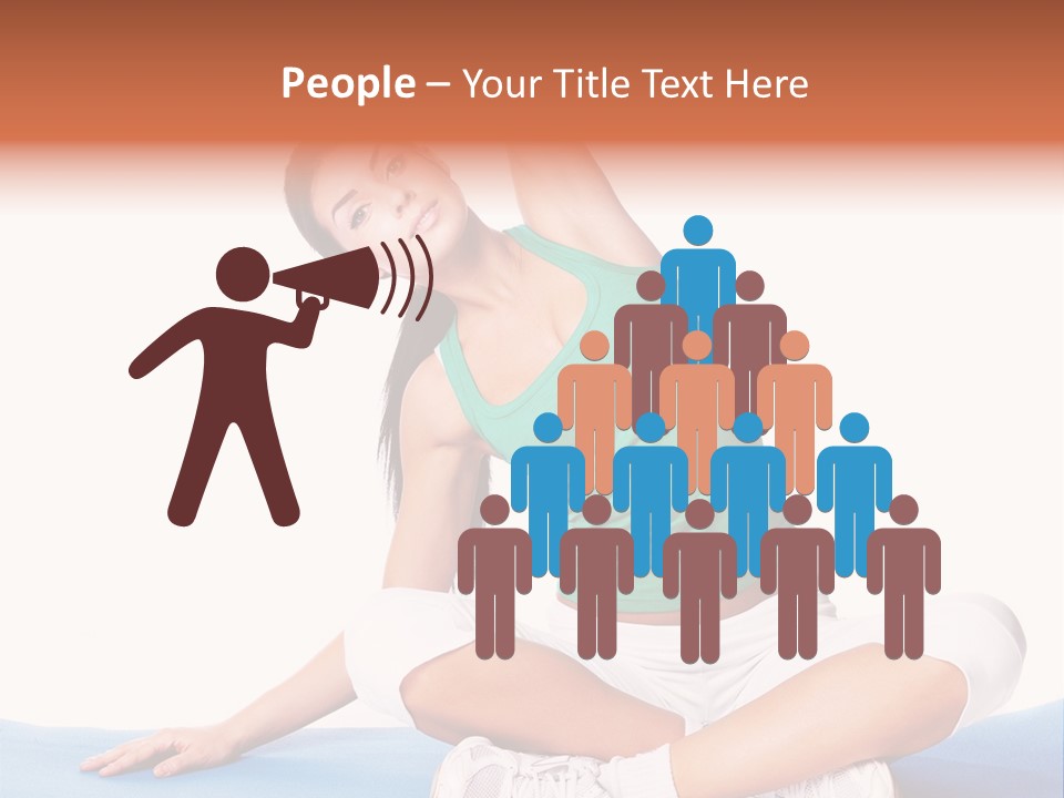 Train Slim Girl PowerPoint Template