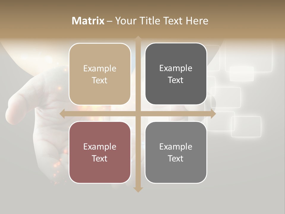 A Person Holding Out Their Hands With A Lot Of Lights Coming Out Of Them PowerPoint Template