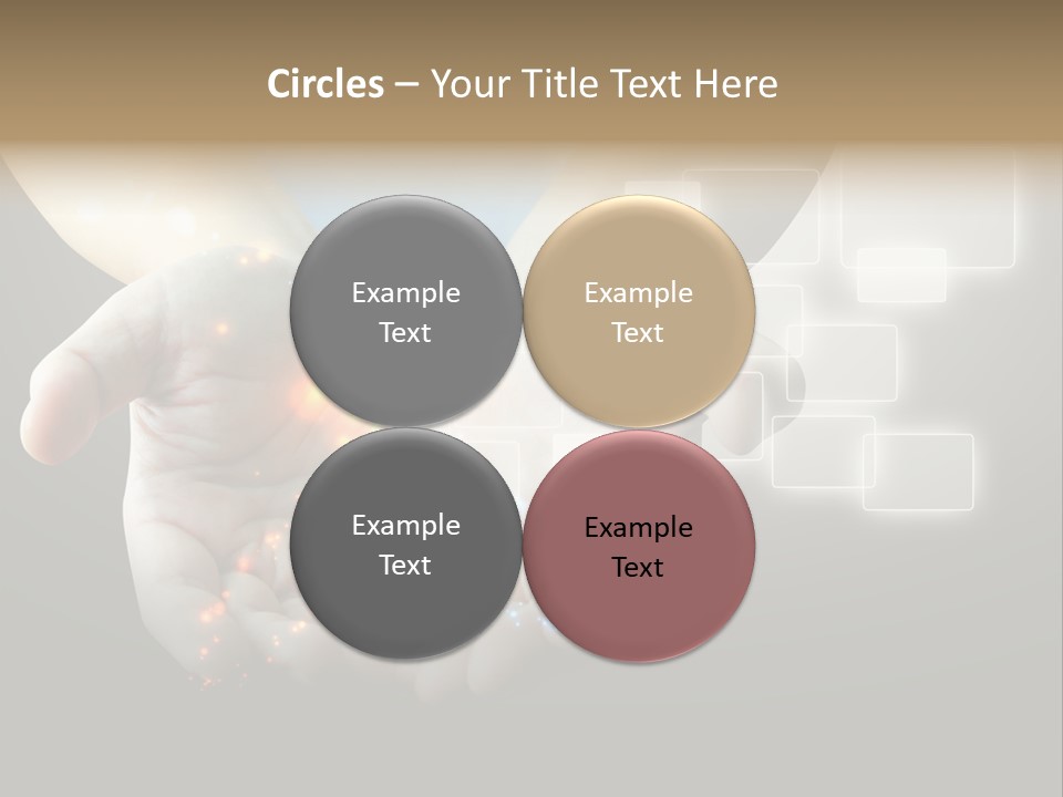 A Person Holding Out Their Hands With A Lot Of Lights Coming Out Of Them PowerPoint Template