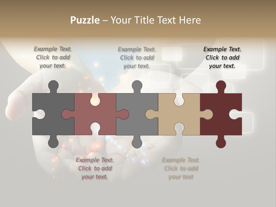 A Person Holding Out Their Hands With A Lot Of Lights Coming Out Of Them PowerPoint Template