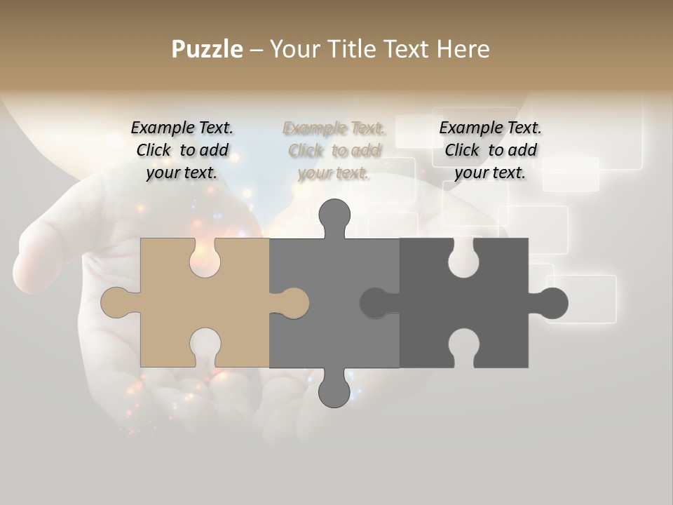 A Person Holding Out Their Hands With A Lot Of Lights Coming Out Of Them PowerPoint Template