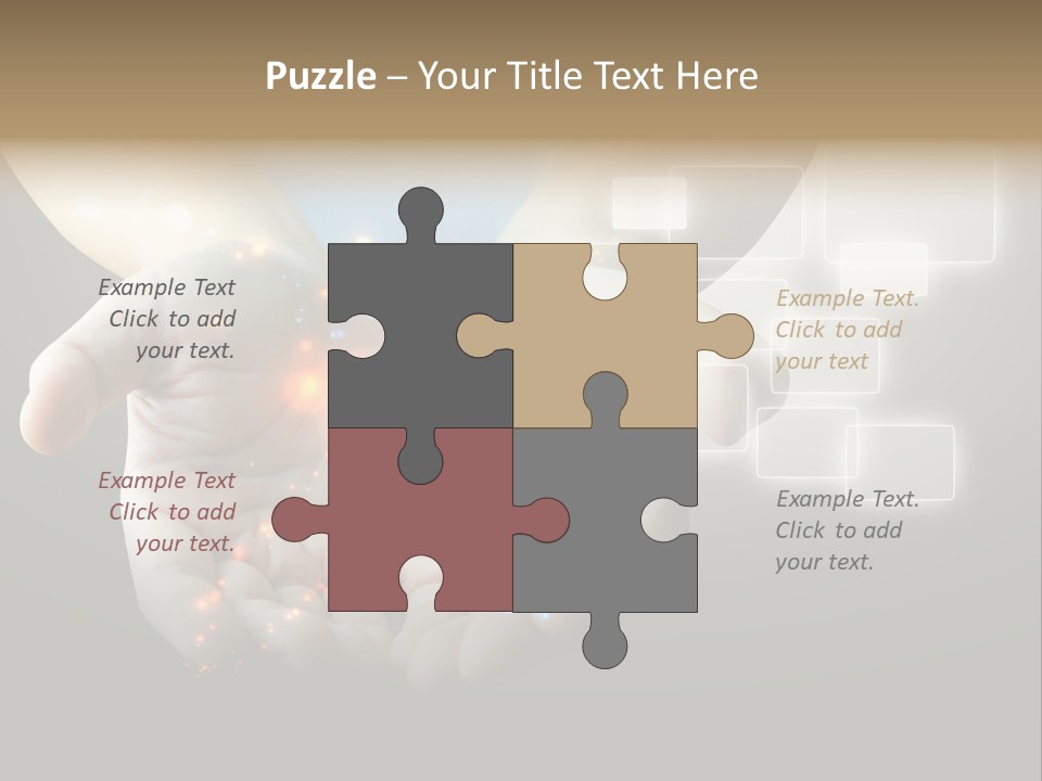 A Person Holding Out Their Hands With A Lot Of Lights Coming Out Of Them PowerPoint Template