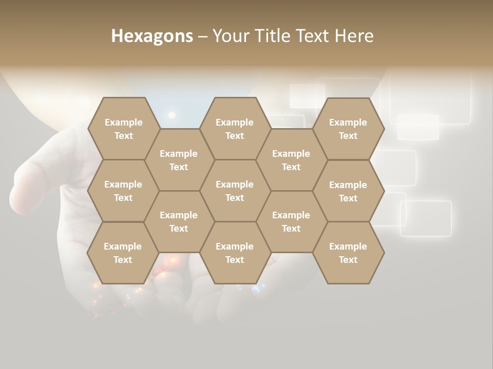 A Person Holding Out Their Hands With A Lot Of Lights Coming Out Of Them PowerPoint Template