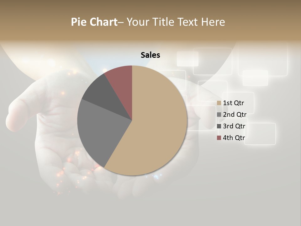 A Person Holding Out Their Hands With A Lot Of Lights Coming Out Of Them PowerPoint Template