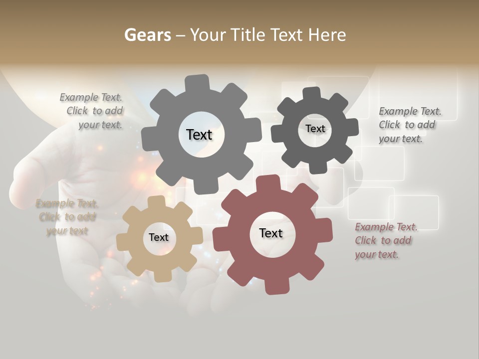 A Person Holding Out Their Hands With A Lot Of Lights Coming Out Of Them PowerPoint Template